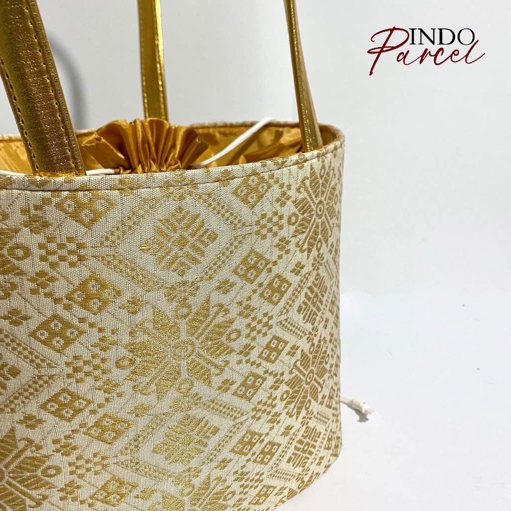 

RB INDOPARCEL - Tas Oval Songket Serut Tas Goodiebag Ramadhan Tas Kado Hari Raya Idul Fitri