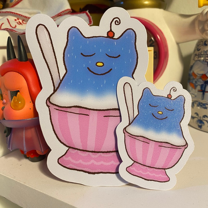 

groll.cee - kucing es serut die cut sticker
