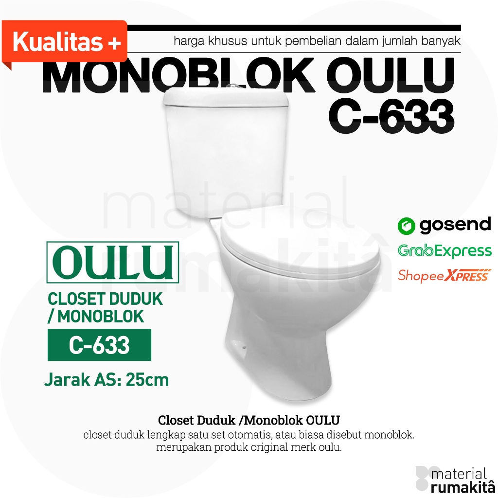 [KHUSUS INSTANT] Closet Duduk OULU / Monoblok OULU C-633