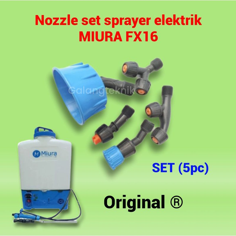 Nozzle set sprayer semprotan hama elektrik gendong tangki 16 liter miura fx16