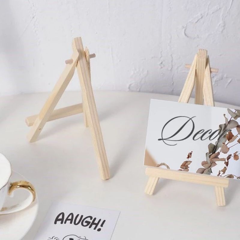 

Easel Mini Kayu Holder Foto Kayu Untuk Hiasan Wooden Tripod Stand Canvas Standing Penyangga Sandaran