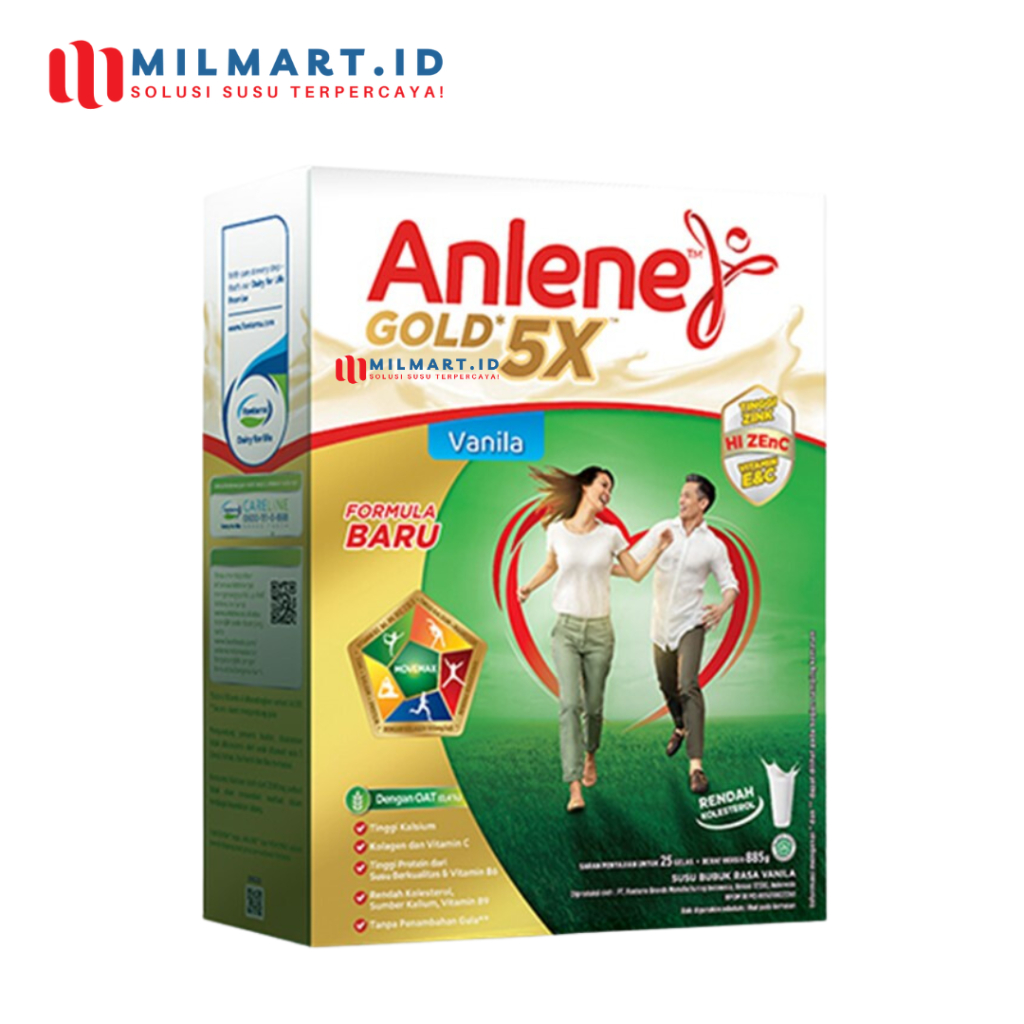 

ANLENE GOLD 5X VANILA 850 G SUSU NUTRISI LANSIA SUSU ORANG TUA SUSU BUBUK