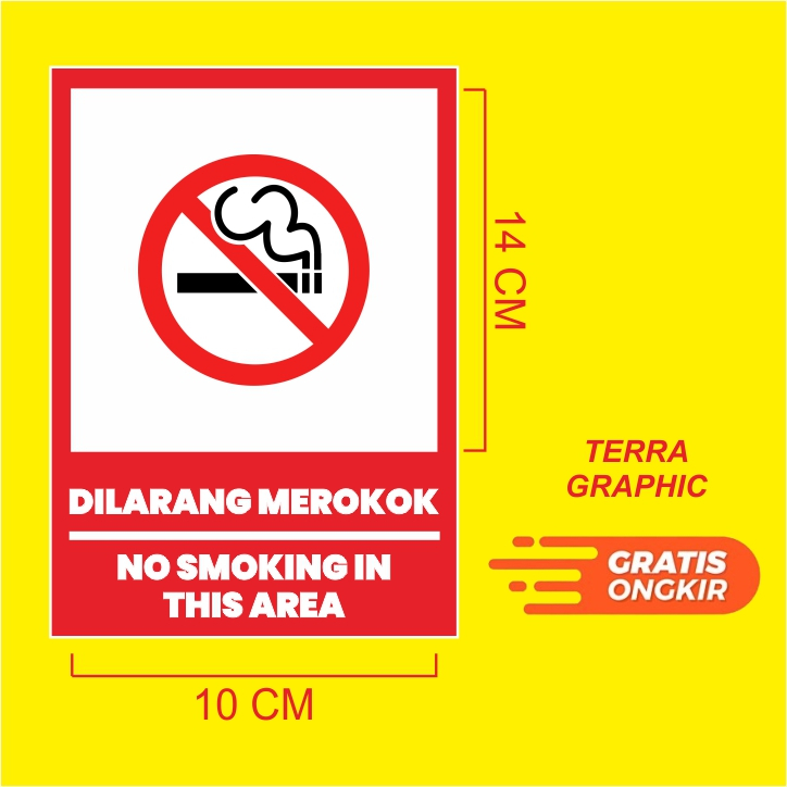 Sticker Dilarang Merokok / Stiker Dilarang Merokok / Sticker No Smoking