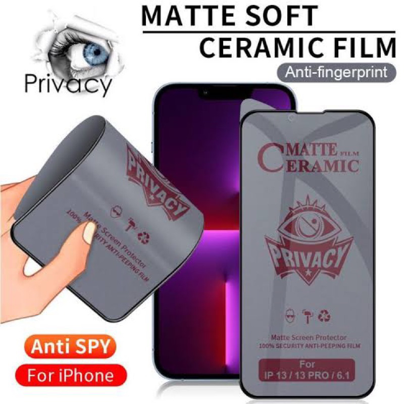 Anti Gores Matte Privacy Apple Iphone 6 / 7 / 8 / 6 Plus / 7 Plus / 8 Plus (Anti Gores Anti Spy) Ant