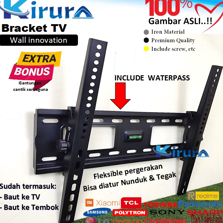 Skw Garansi COCOK Bracket TV 32 sd 6 Universal 6 55 5 45 43 42 4 32 24 21 inch cocok banyak merk TV 