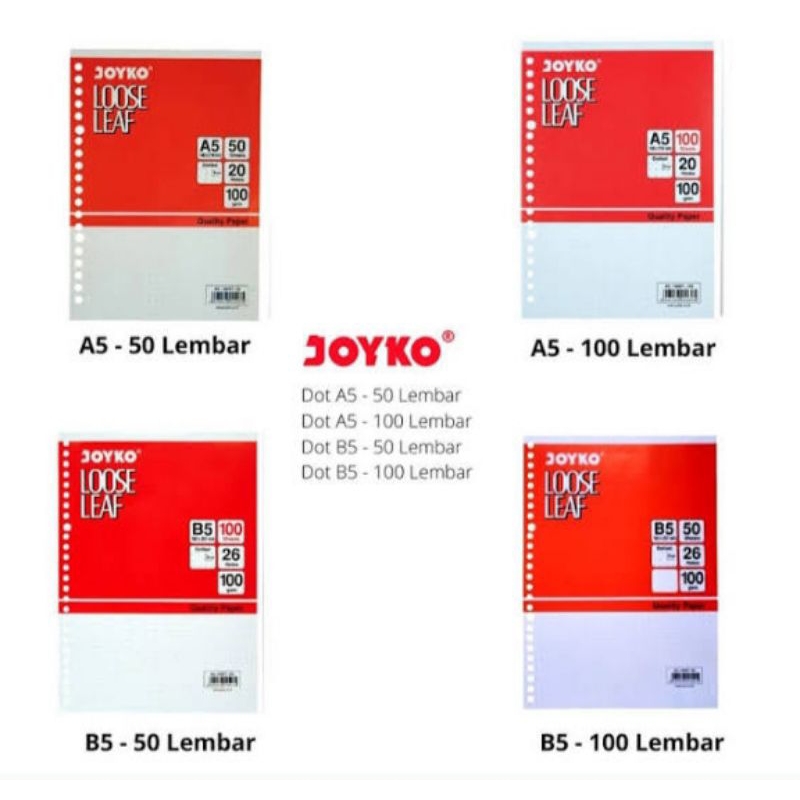 

loose leaf joyko A5/B5