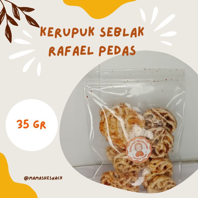 

kerupuk seblak rafael pedas daun jeruk