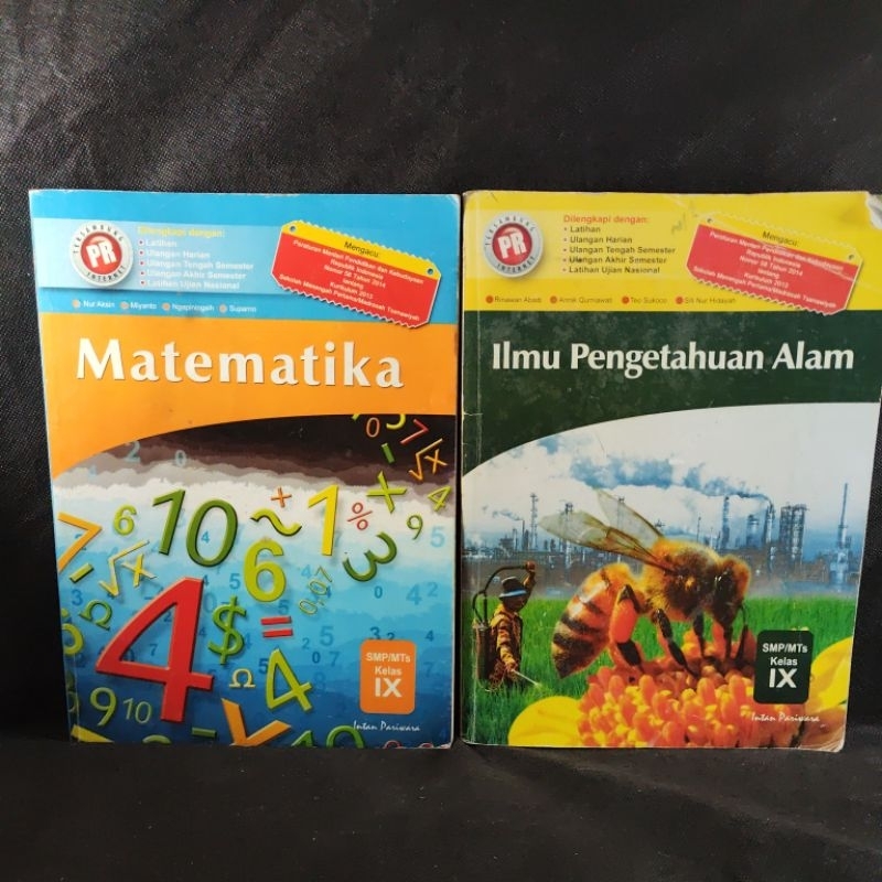 Buku Matematika dan Ipa, kelas 9, IX, SMP, Intan Pariwara, Kurikulum 2013, Nur Aksin, Miyanto, Ngapi