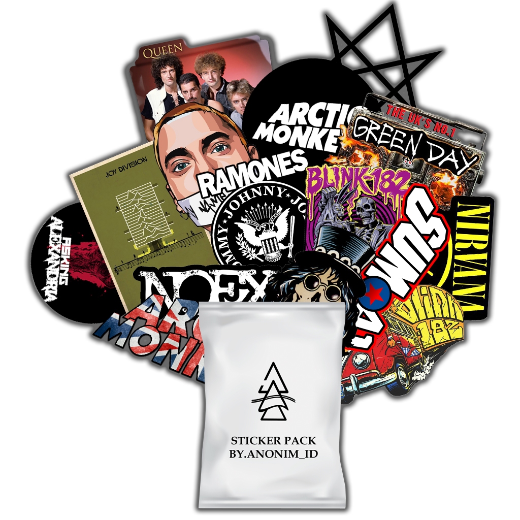 

Stiker Pack Band Sticker Aesthetic Anti Air Anti Gores Ukuran Sedang Dan Besar