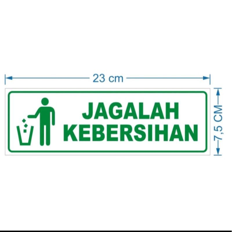 

stiker cutting jagalah kebersihan