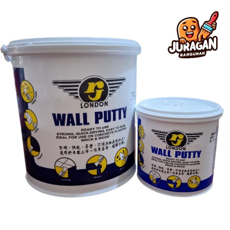 Dempul Tembok RJ London WALL PUTTY | Dempul Jadi | Dempul Dinding | Pelapis Tembok | Pelapis Dinding