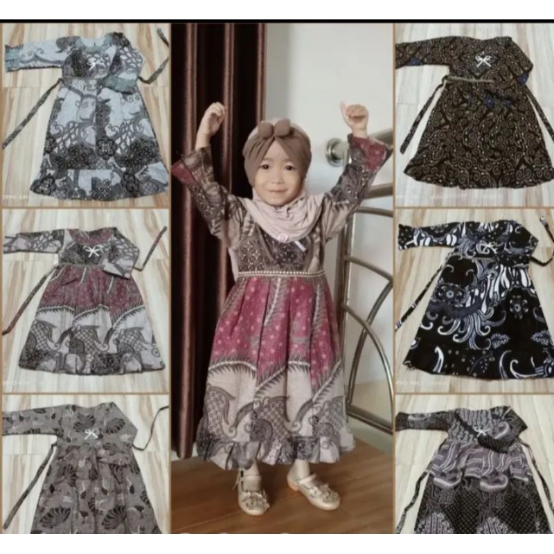 gamis batik anak 1-3Tahun(grosir) min 10pcs