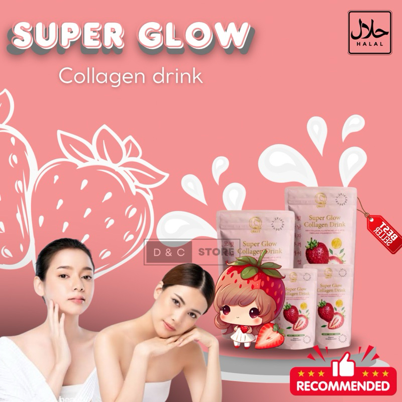Super Glow Collagen Drink susu mencerahkan kulit kemasan 50g 100% original