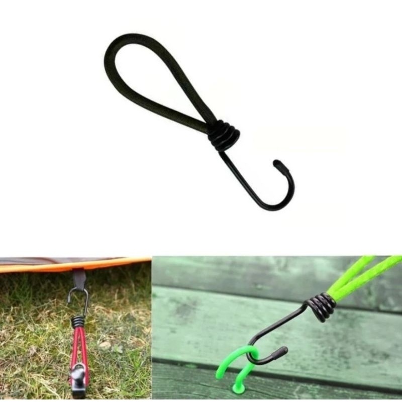 4pcs pengikat tali tenda elastis pengait pasak tenda hook