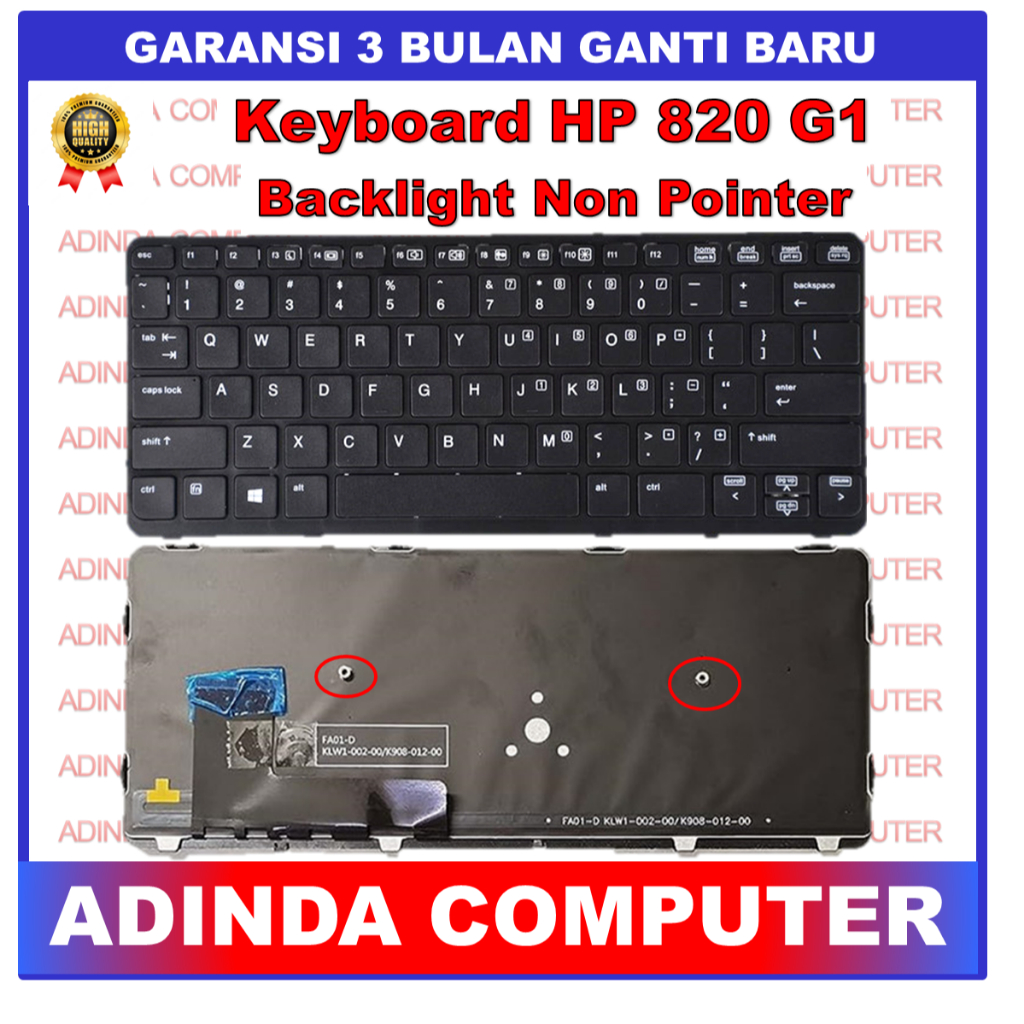 Keyboard Hp EliteBook 820-G1 720 G1 720-G2 720 G2 725-G1 725 G1 725-G2 725 G2 Backlight