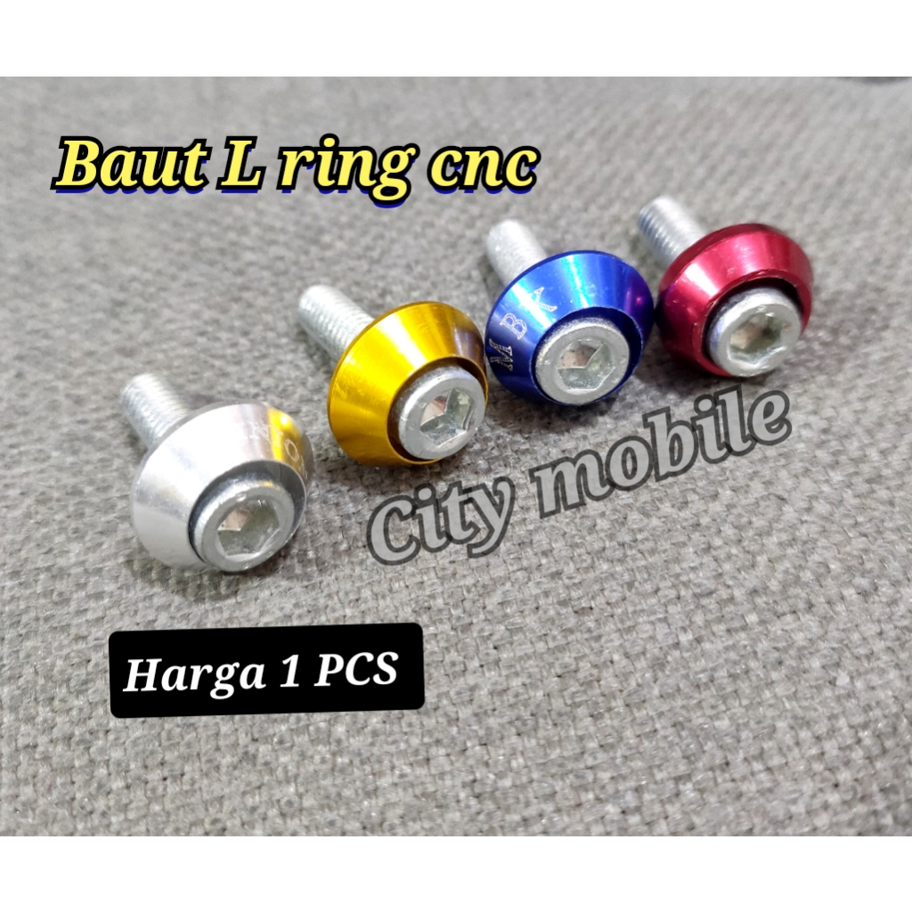 Baut L / Baut Variasi + Ring Monel Variasi Warna