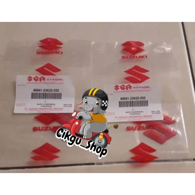 Emblem Suzuki(S) Warna merah Spesial edition GSX R & GSX S/ All Motor Suzuki, Original SGA 100%