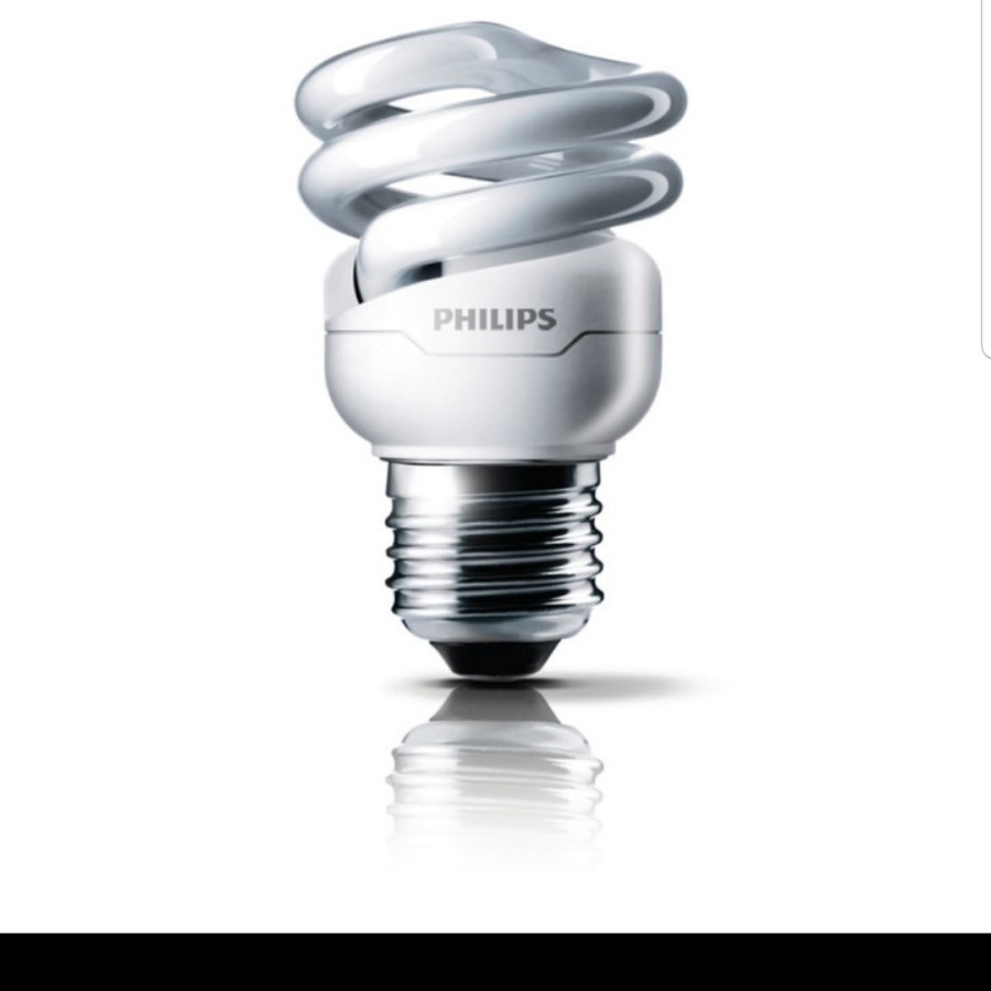 Bohlam Lampu Philips Tornado / Spiral 12 15 20 24 Watt cahaya Putih