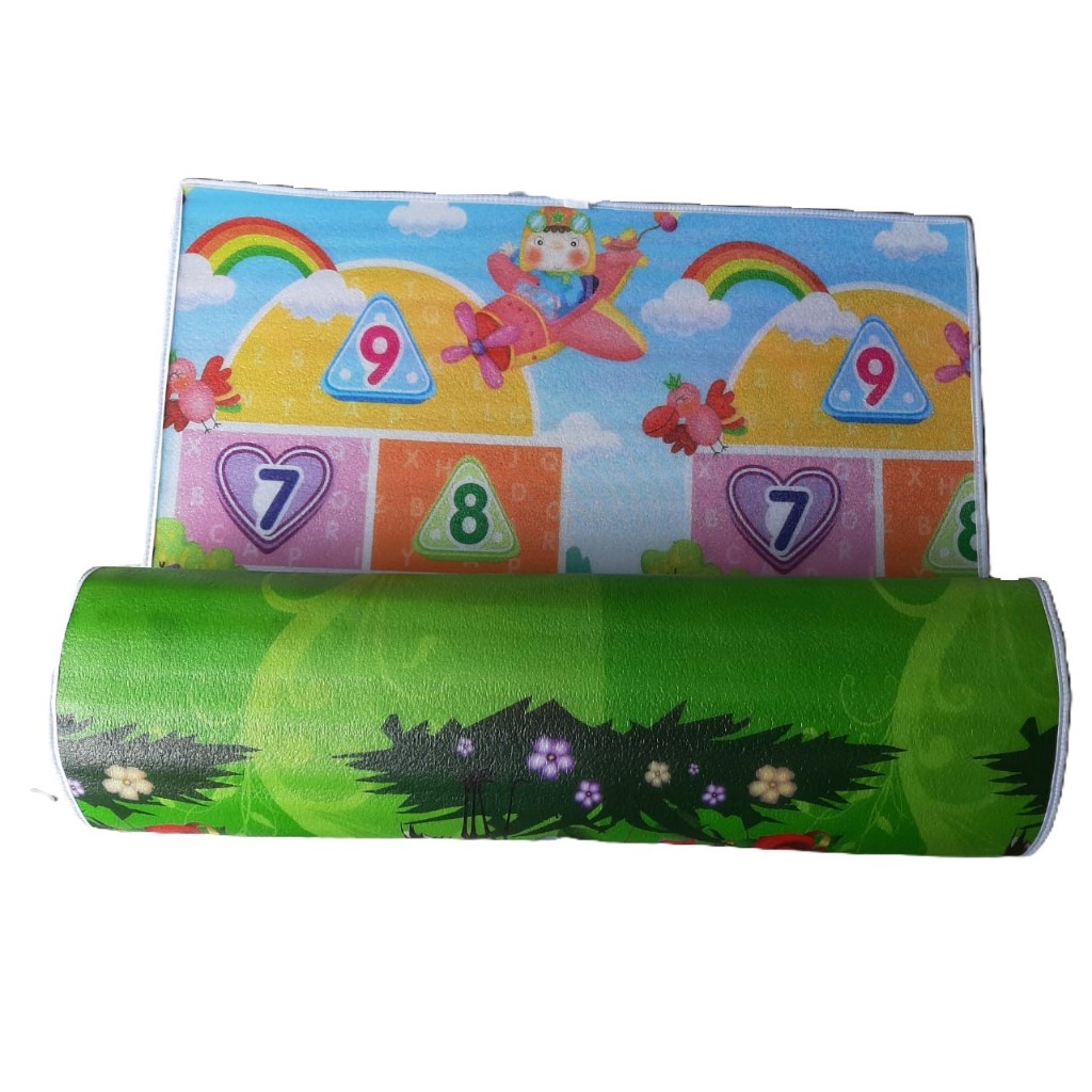 TIKAR KARPET BUSA Foam Ukuran 120x180 Motif Anak Dewasa Gambar Bolak Balik Tebal