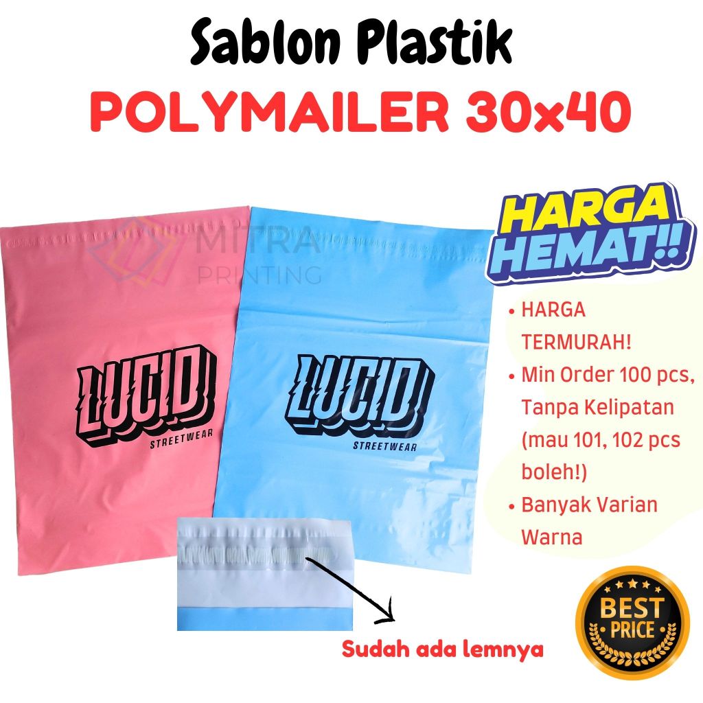 

Sablon Plastik Polymailer 30x40 Packing Online Shop Custom 30 x 40