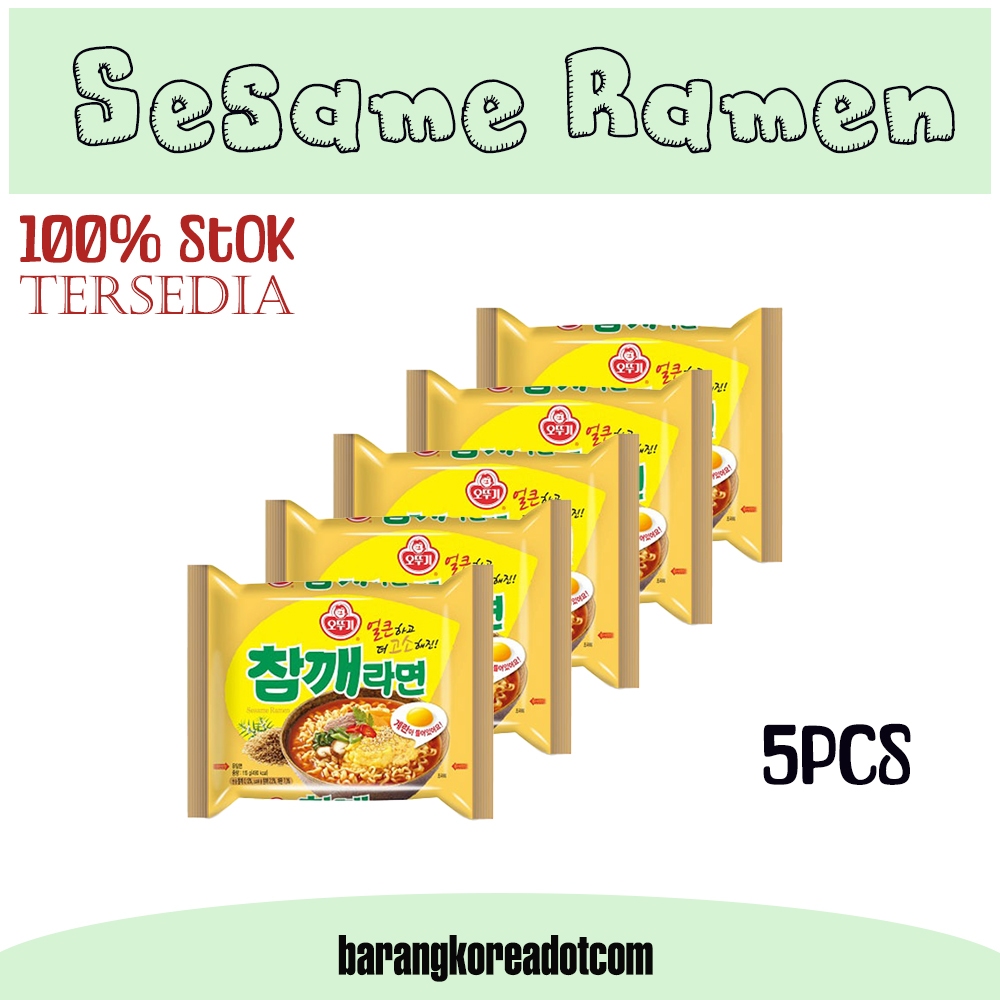 

[5 pcs] Ottogi Sesame Ramen 115gr / Ottogi Ramen Sesame Asli Korea 5 Pcs