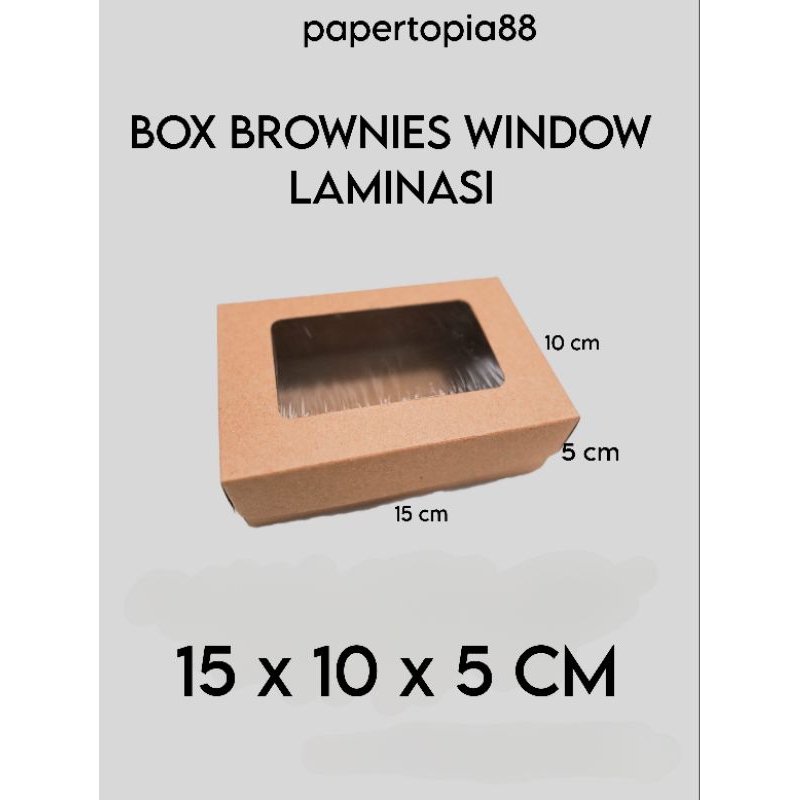 

BOX KRAFT COKLAT P15 x L10 x T5 CM LAMINASI JENDELA UNTUK KOTAK BROWNIES, KUE , ROTI SNACK