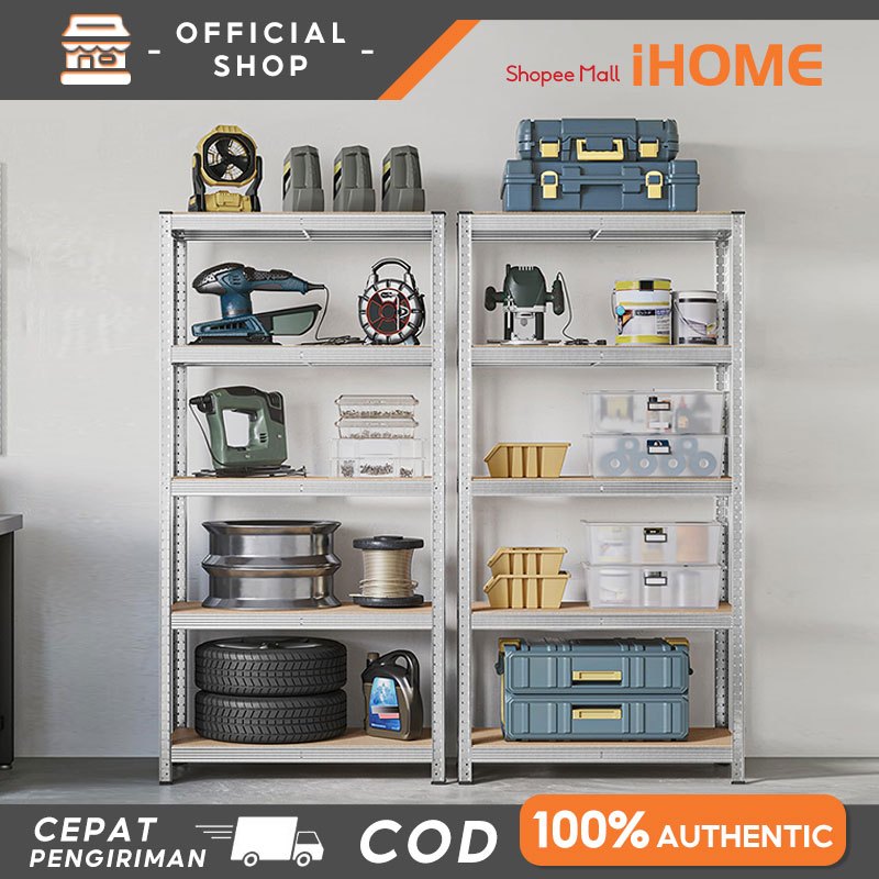 iHOME Rak Besi Siku Rak Gudang Rak Supermarket Rak Besi Serbaguna