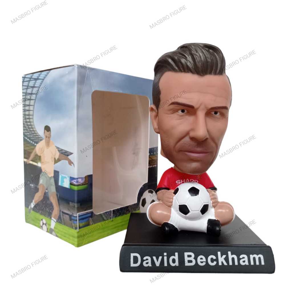 Action Figure Bobble Head Beckham Dasboard mobil Kepala Goyang Beckham