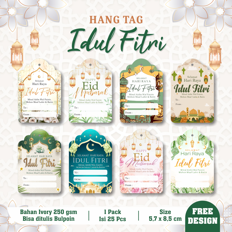 Custom Hang Tag Idul Fitri