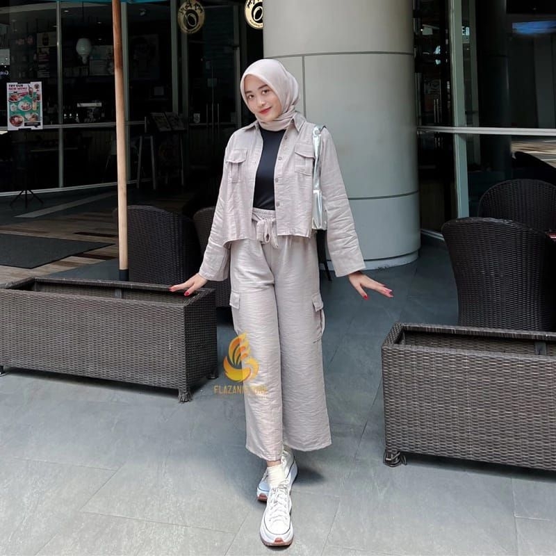 ONESET CARGO / SETELAN WANITA CARGO/BAJU SETELAN KEKINIAN