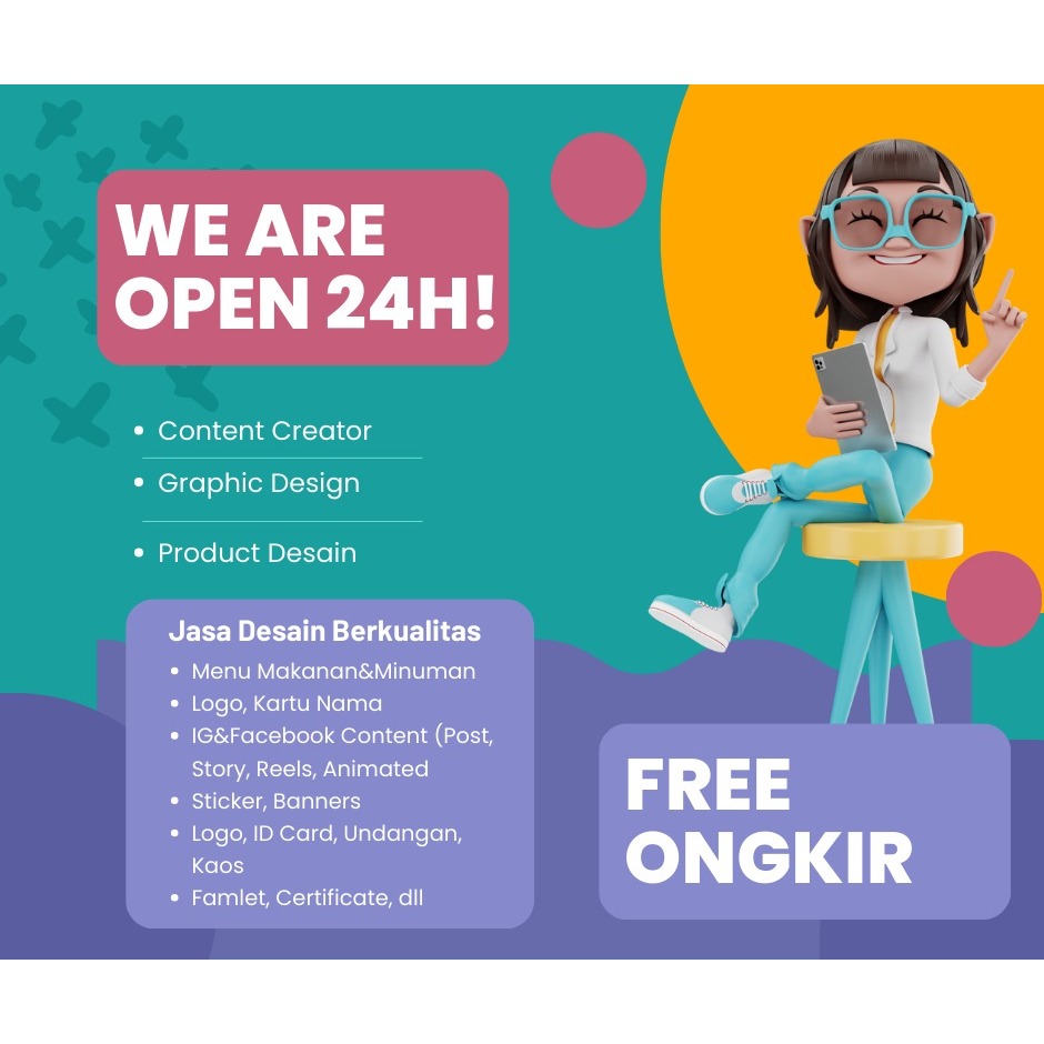 Jasa Desain JASA  Graphic Design, Logo, Banner, Spanduk, Brosur, Kartu Nama, Sticker, Mockup, Kemasan Makanan – Minuman, Label , Banner UMKM  Indoor – Outodor, Menu Online, Menu Print, 3D Ilustrasi, IG Menu, FB, dll