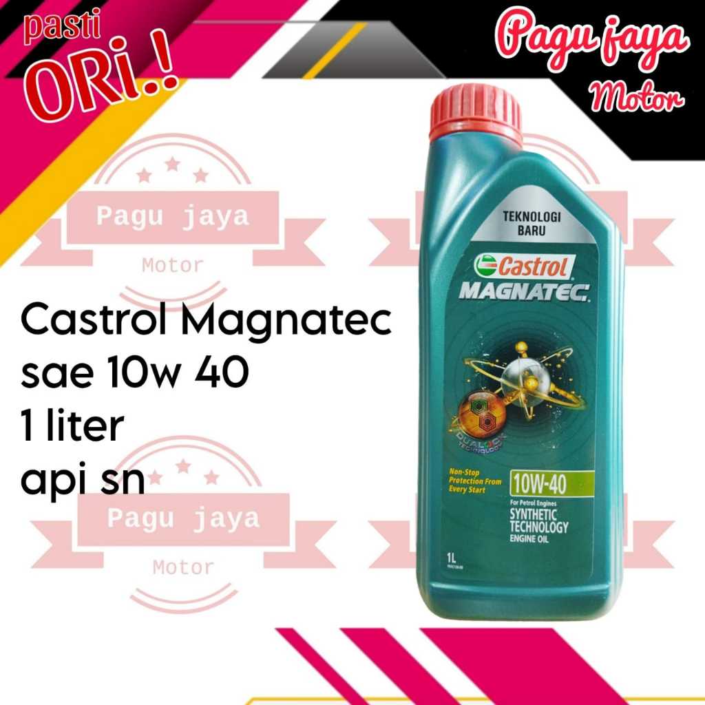CASTROL MAGNATEC 4T SAE 10W 40 1LITER OLI MESIN MOTOR MOBIL SYNTHETIC TECHNOLOGY ENGINE OIL
