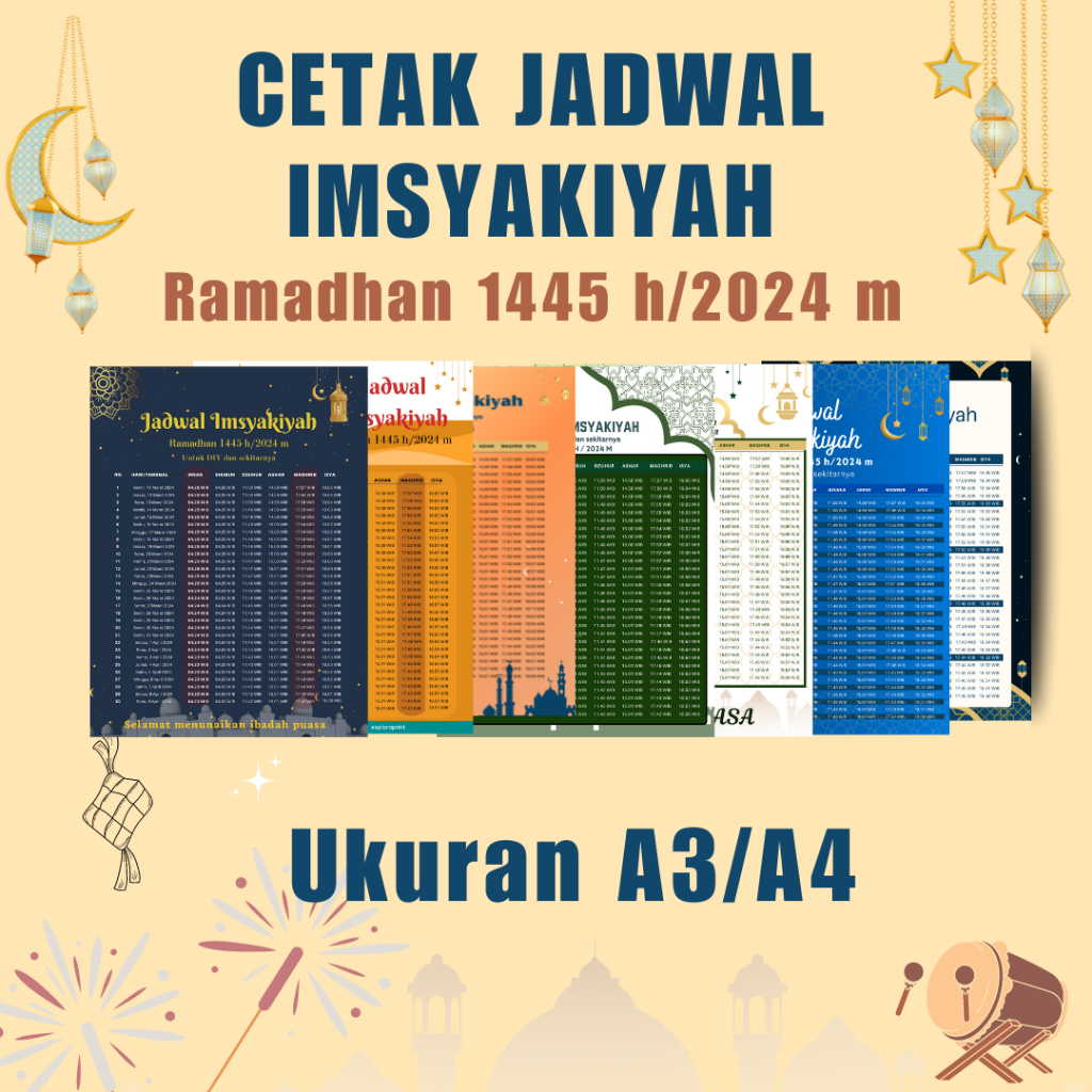 

CETAK JADWAL IMSAKIYAH - JADWAL IMSAK RAMADHAN 1445 H/ 2024 M