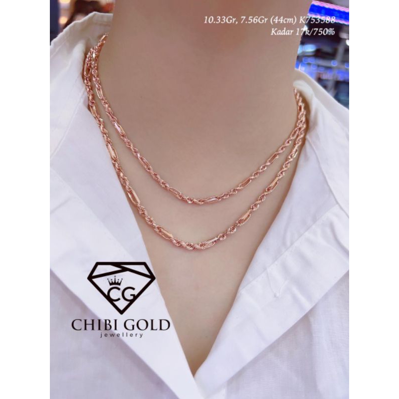 CHIBI GOLD - Kalung tambang emas 750 kadar 17k - chibigold