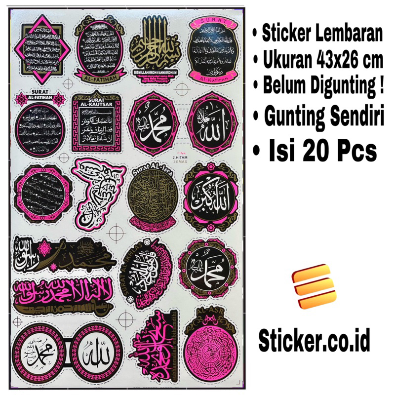 

Sticker Lembaran Kaligrafi Isi 20 pcs Ukuran 43X26 cm Gunting Sendiri!