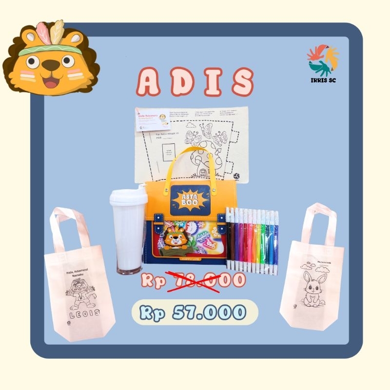 

ADIS ASTA DISKON, Media Pembelajaran Anak, Mewarnai, Tumblr, Totebag Lucu, Botol Minum, Tempat Minum, Kertas Daur Ulang, Tas Lucu, Mewarna, Mainan Anak