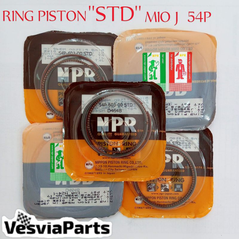 RING SEHER RING PISTON " STD " 54P MIO-J XRIDE SOUL GT 115 FINO 115 NPP
