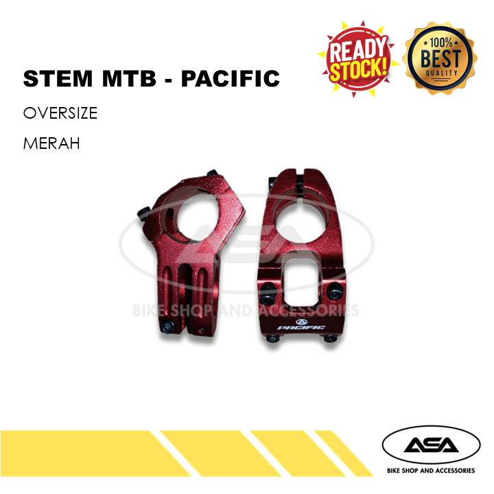 Stem PACIFIC Over Size Merah Sepeda MTB murah baru ori