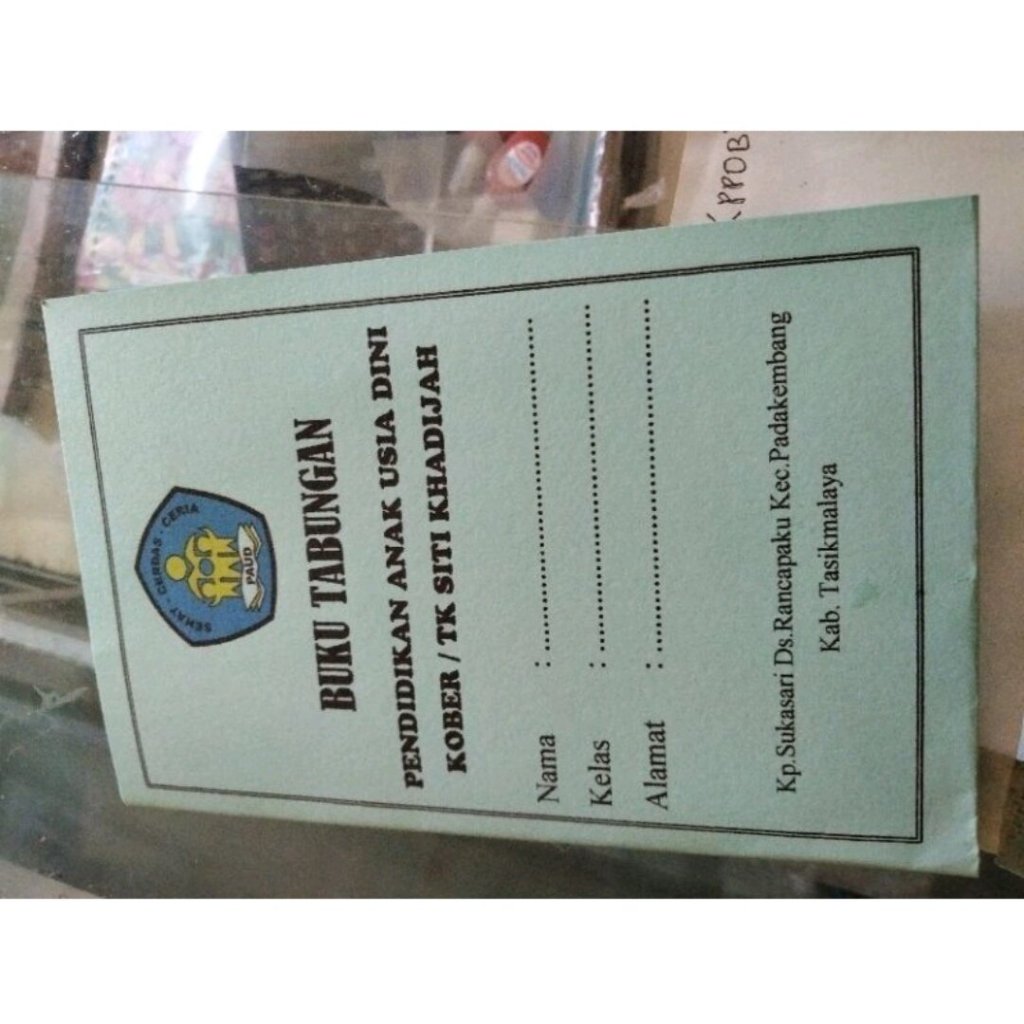 

BUKU TABUNGAN TK/PAUD/TPA bisa COSTUM