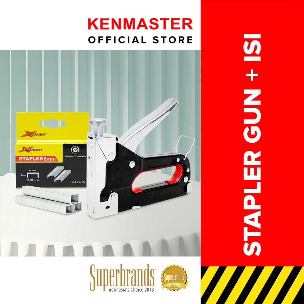 

Kenmaster Stapler Gun Besi 4-14MM Plus Isi Stapler 8mm 1 Box - BUND-0136