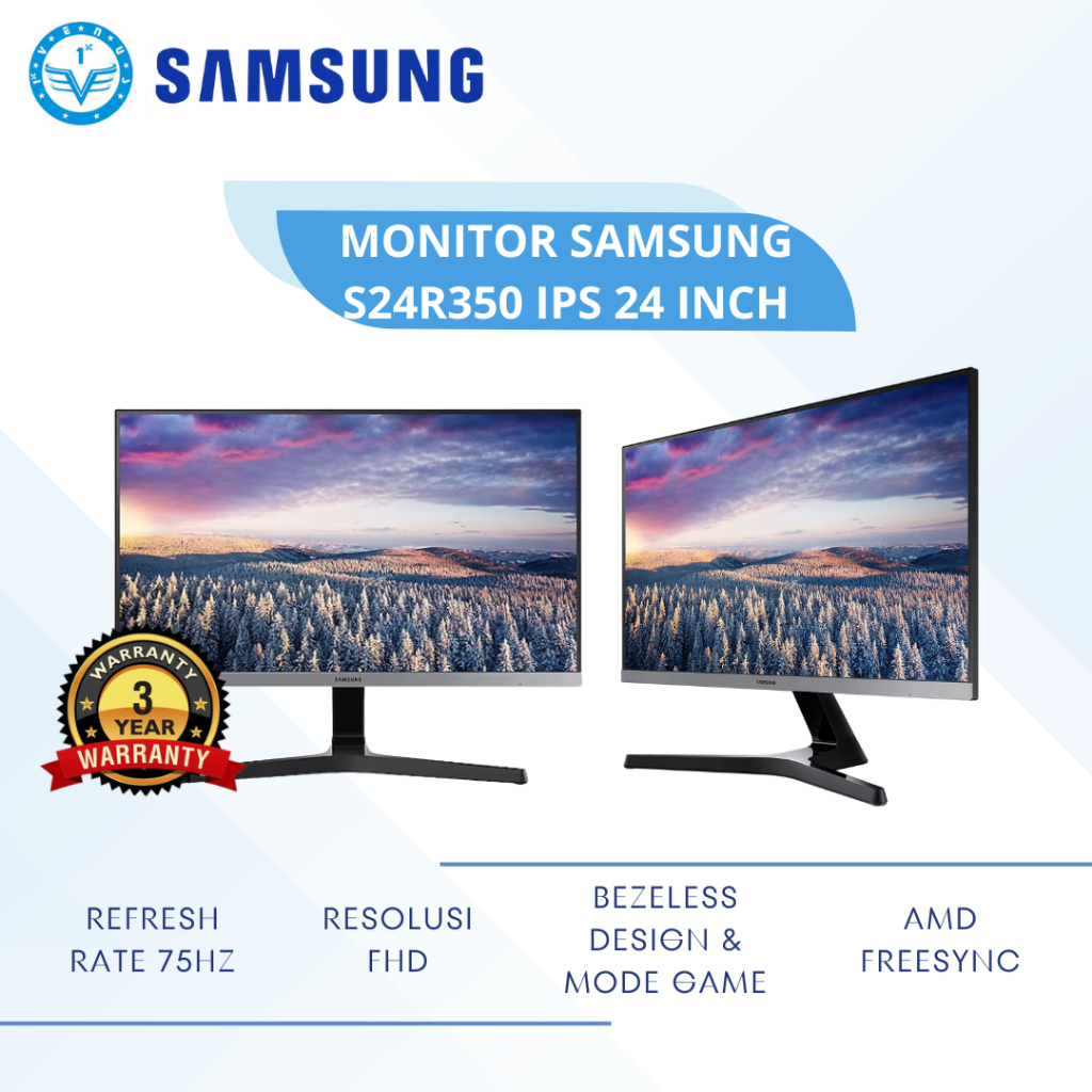 Monitor Samsung 24" S24R350 / Led Samsung 24" IPS FHD / MON03-SM
