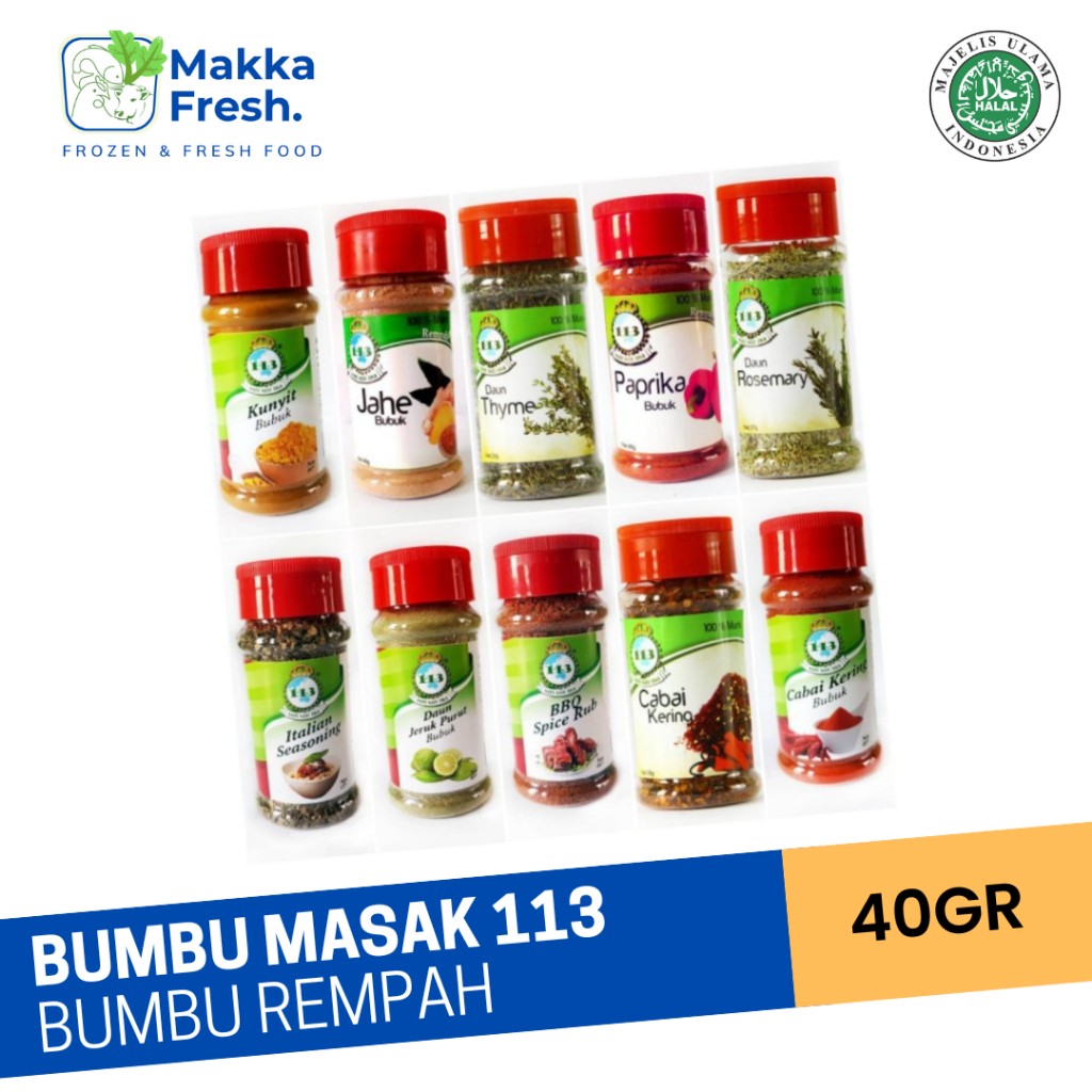 

bumbu masak 113 rempah 40 gram parsley oregano dll