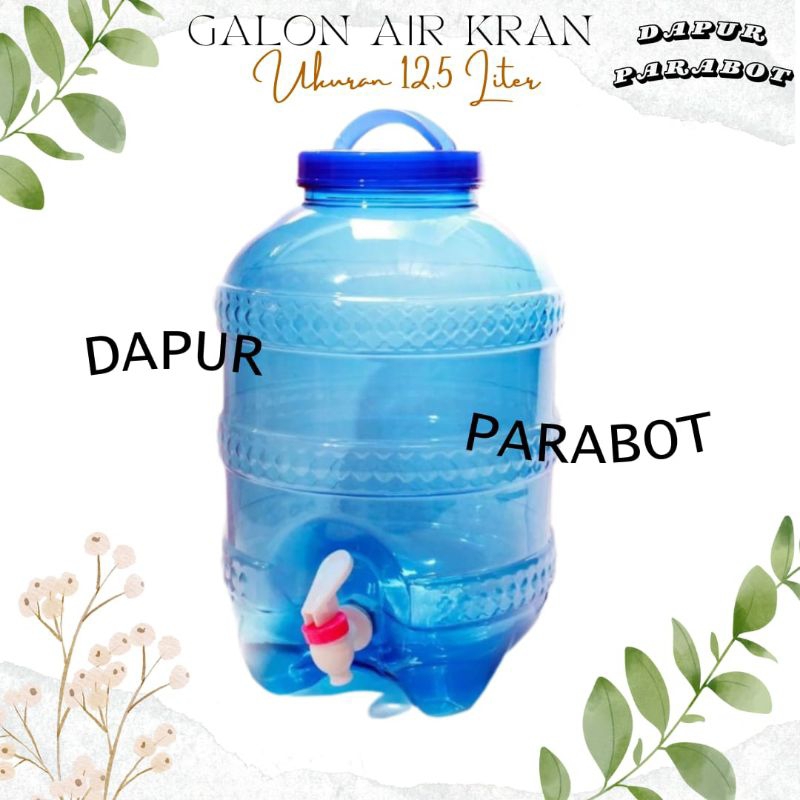 Galon Air Kran Isi Ulang Ukuran 12,5/8 Liter/Tempat Air Minum Kran