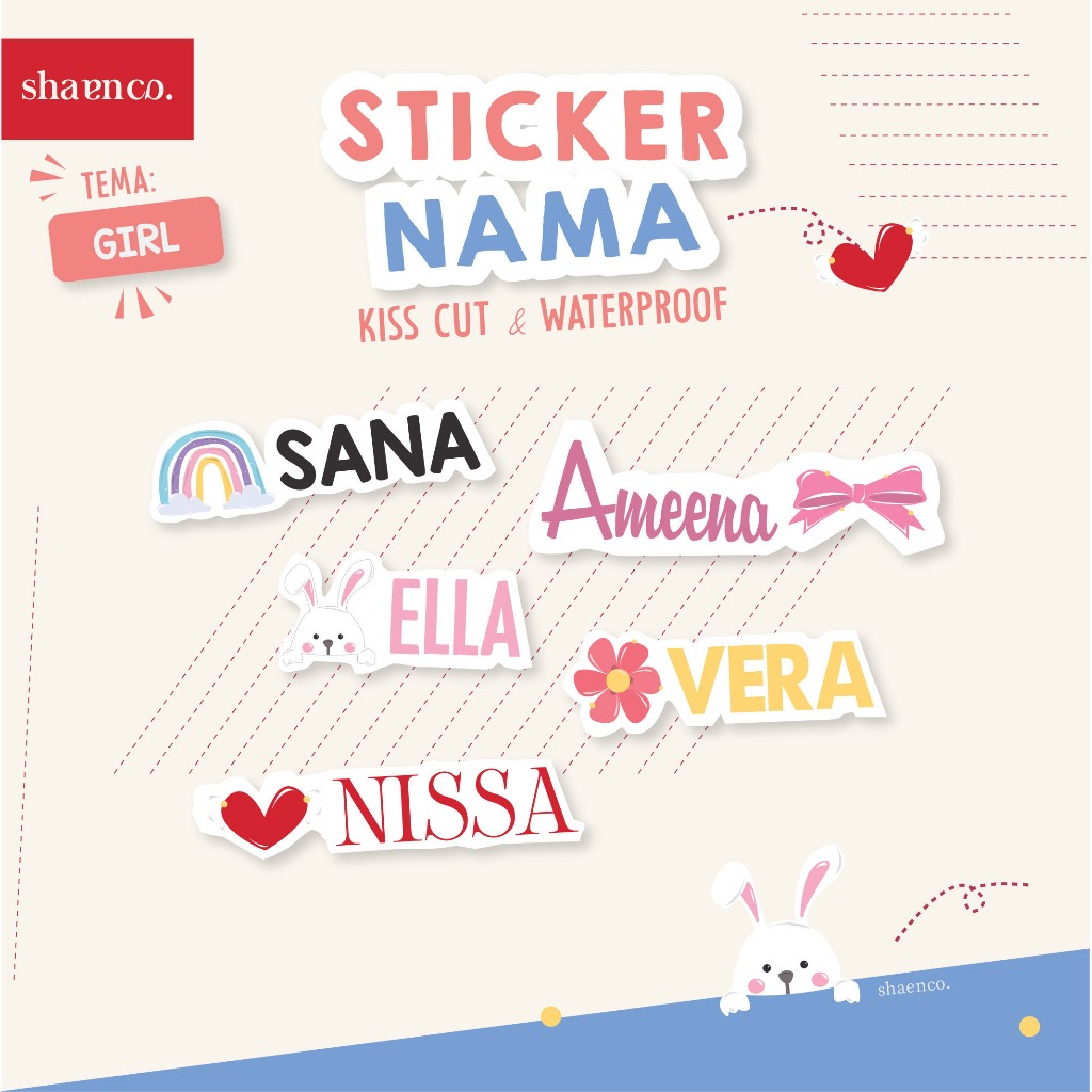 

Ay00! STIKER LABEL NAMA ANAK CEWE GIRLS WATERPROOF MURAH CUSTOM GAMBAR