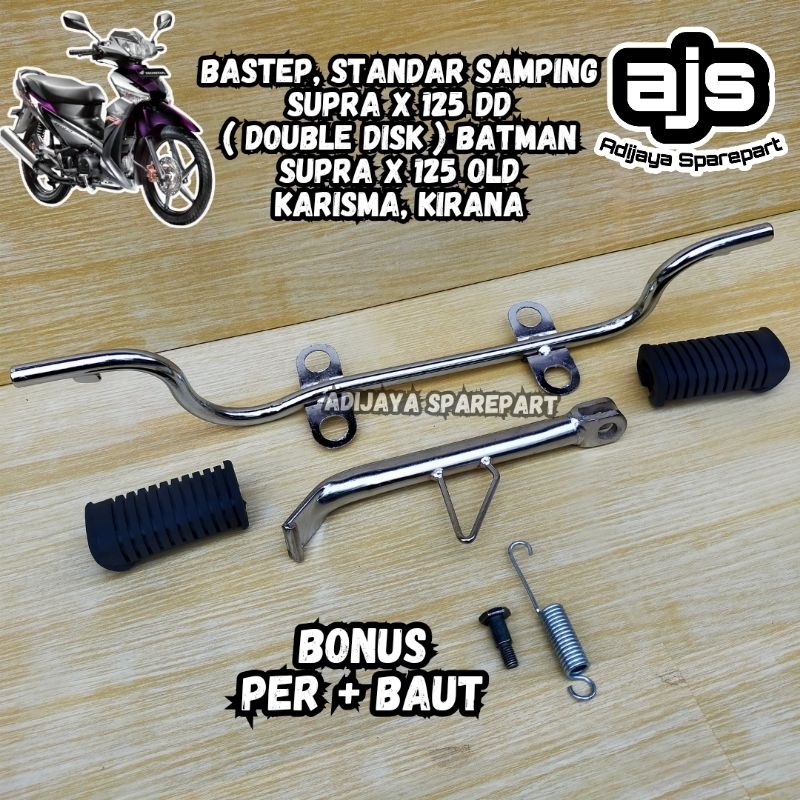 Bastep Barstep Step Pijakan Kaki Depan Variasi Motor Honda Supra X 125DD Double Disk Cakram Belakang