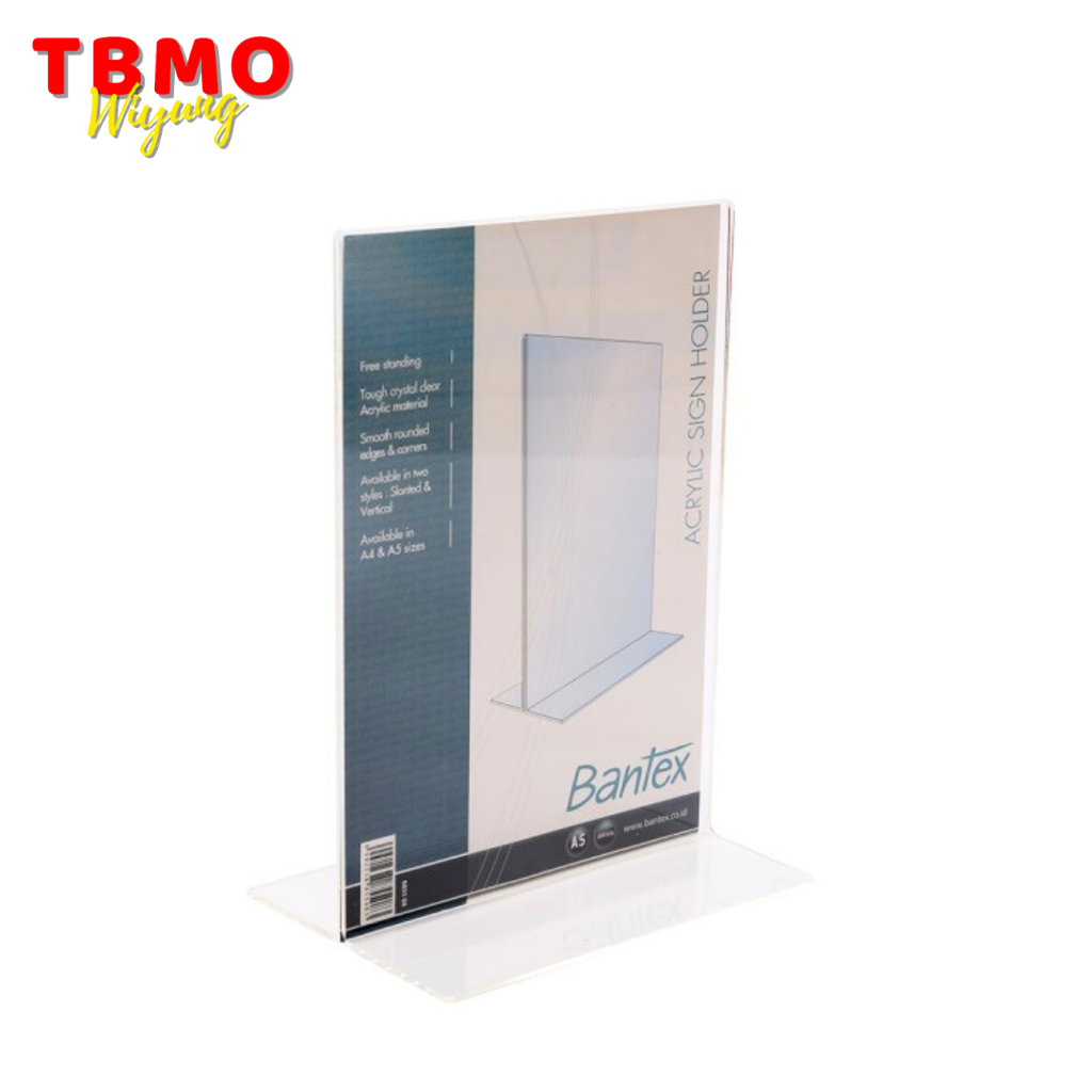 

TBMO Bantex A5 Acrylic Stand Up Display 8855 08 Sign Holder Papan Akrilik