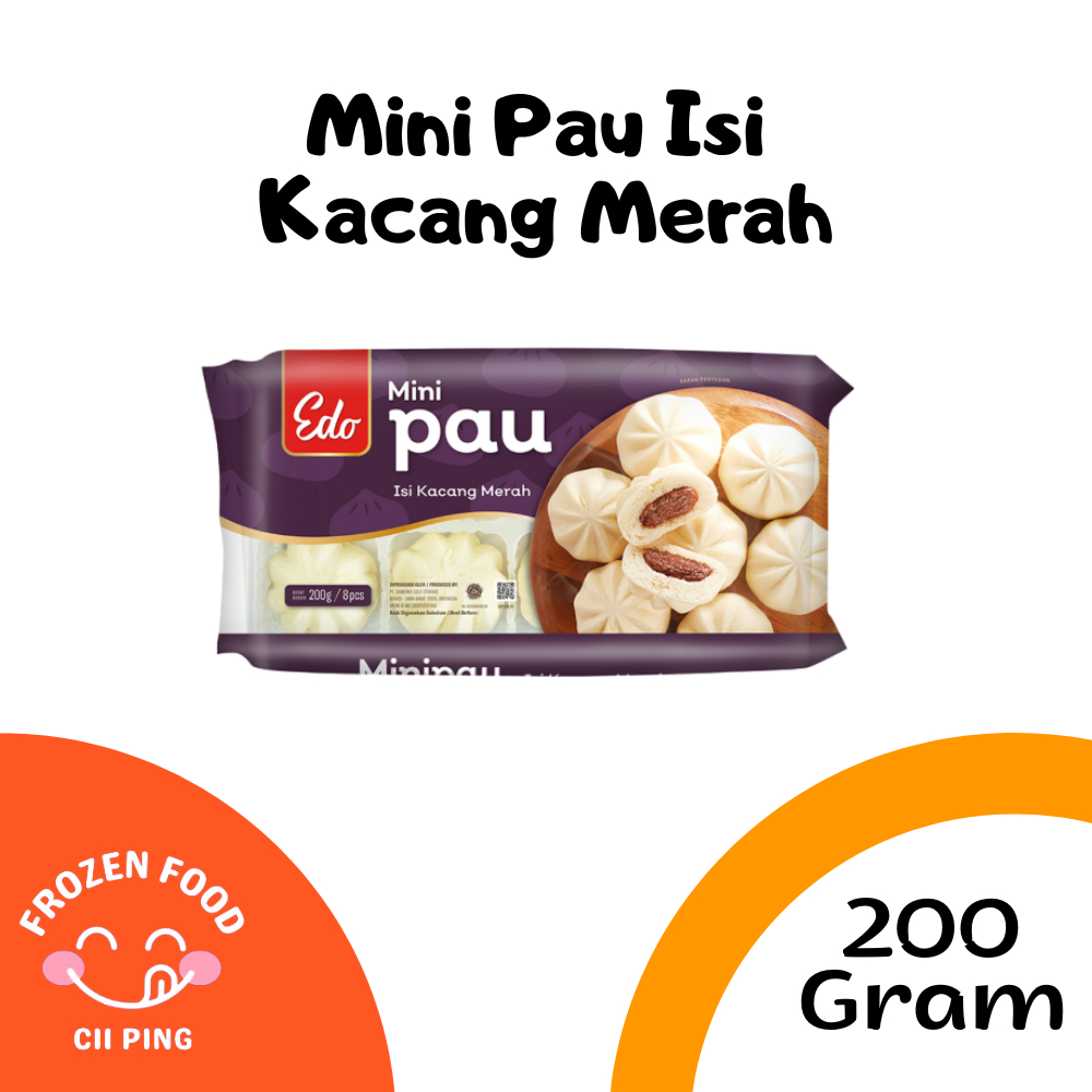 

Edo Mini Pau Isi Kacang Merah 200gr - 8pcs Dimsum / Snack / Frozen