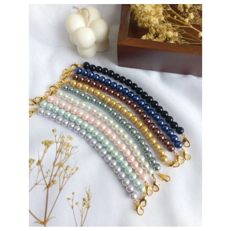 CONECTOR MASKER HIJAB MUTIARA / PENGAIT MASKER / KALUNG MASKER 2 IN 1 / STRAP MASKER