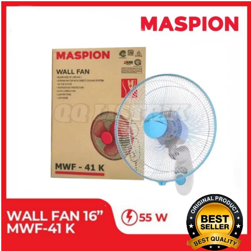 WALL FAN MASPION 16 INCH MWF-41K, KIPAS DINDING 16 INCH MASPION