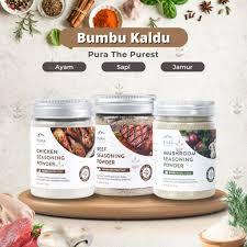 

Pura Kaldu Ayam, Sapi, Jamur 100gr. Bumbu Kaldu Mpasi NON MSG TANPA GULA. Ready Manado